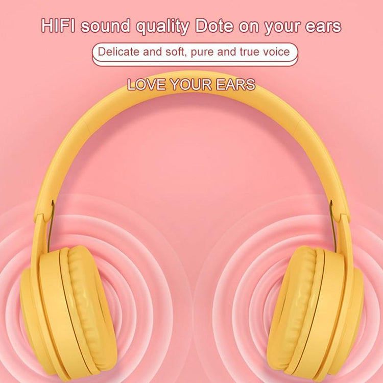 Y08 Hifi Sound Quality Macaron Bluetooth Headset, Supports Calling & TF Card & 3.5mm AUX (Pink) - Headset & Headphone by PMC TechLife | Online Shopping South Africa | PMC TechLife
