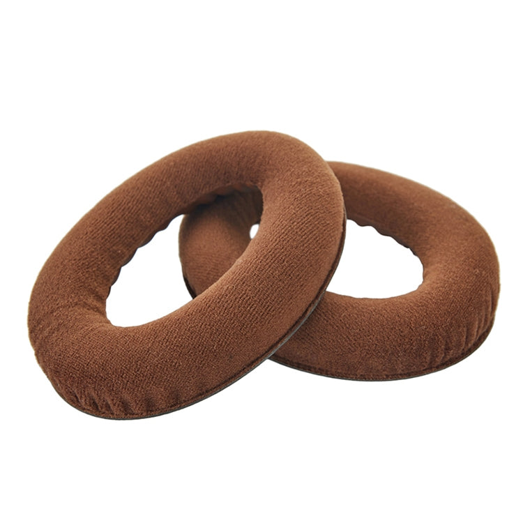 2 PCS For Sennheiser HD515 / HD555 / HD595 / HD598 / HD558 / PC360 Flannel Earphone Cushion Cover Earmuffs Replacement Earpads with Tone Tuning Cotton(Brown) - Earmuff & Pad by PMC TechLife | Online Shopping South Africa | PMC TechLife