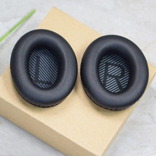 1 Pair Soft Earmuff Headphone Jacket with LR Cotton for BOSE QC2 / QC15 / AE2 / QC25 / QC35(Black) - Earmuff & Pad by PMC TechLife | Online Shopping South Africa | PMC TechLife