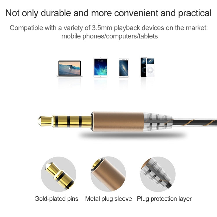 D12 1.2m Wired In Ear 3.5mm Interface Stereo Wire-Controlled HIFI Earphones Dual-motion Loop Running Game Music Headset With Packaging(Black) - free shipping - PMC TechLife - Order now!