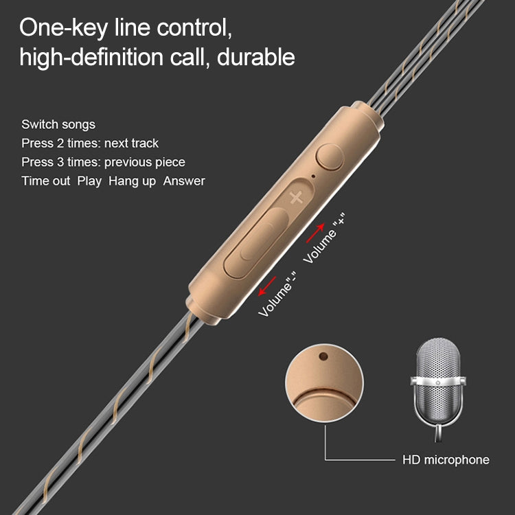 D12 1.2m Wired In Ear 3.5mm Interface Stereo Wire-Controlled HIFI Earphones Dual-motion Loop Running Game Music Headset With Packaging(Black) - free shipping - PMC TechLife - Order now!