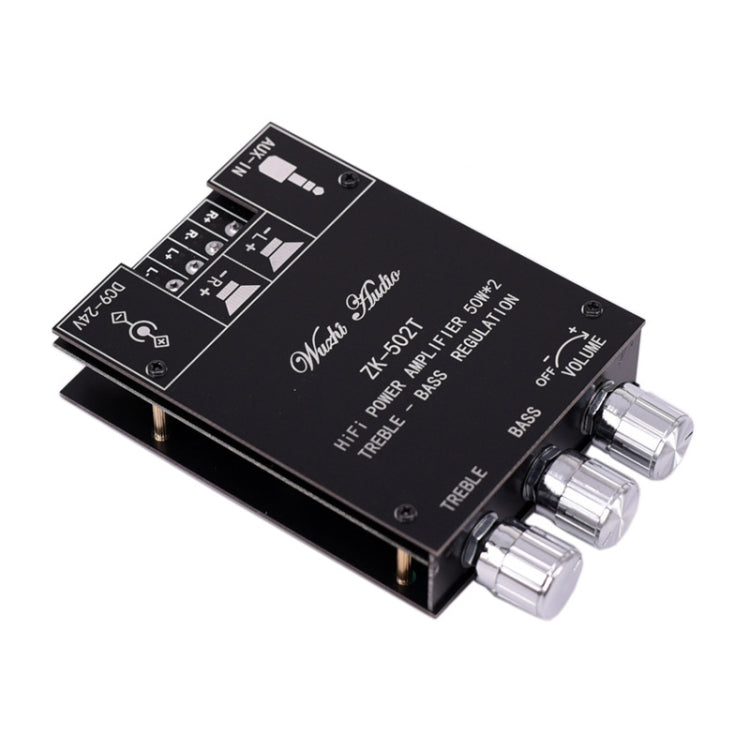 ZK-502T Bluetooth 5.0 50W x 2 Wireless TPA3116D2 Stereo HiFi Class D Amplifier Board Stereo Audio Amp Amplificador - Other Accessories by PMC TechLife | Online Shopping South Africa | PMC TechLife | Buy Now Pay Later Mobicred