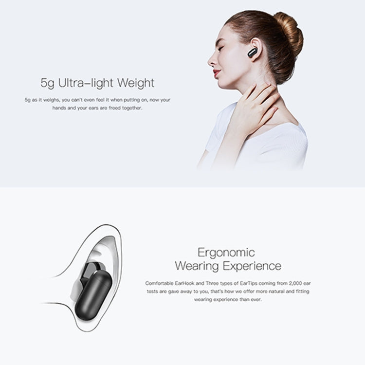 QCY Q12 Mini Ultra-light Wireless V4.1 Bluetooth Earphones with Mic, For iPad, iPhone, Galaxy, Huawei, Xiaomi, LG, HTC and Other Smart Phones(Black) - free shipping - PMC TechLife - Order now!