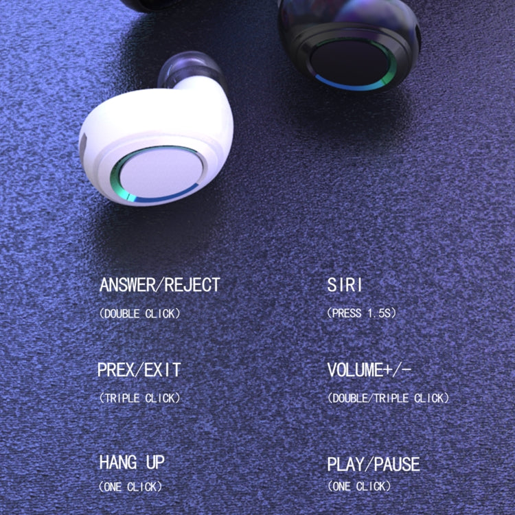 MD06 Mini In-ear TWS Wireless Touch Digital Display Bluetooth Earphone (Pink) - TWS Earphone by PMC TechLife | Online Shopping South Africa | PMC TechLife