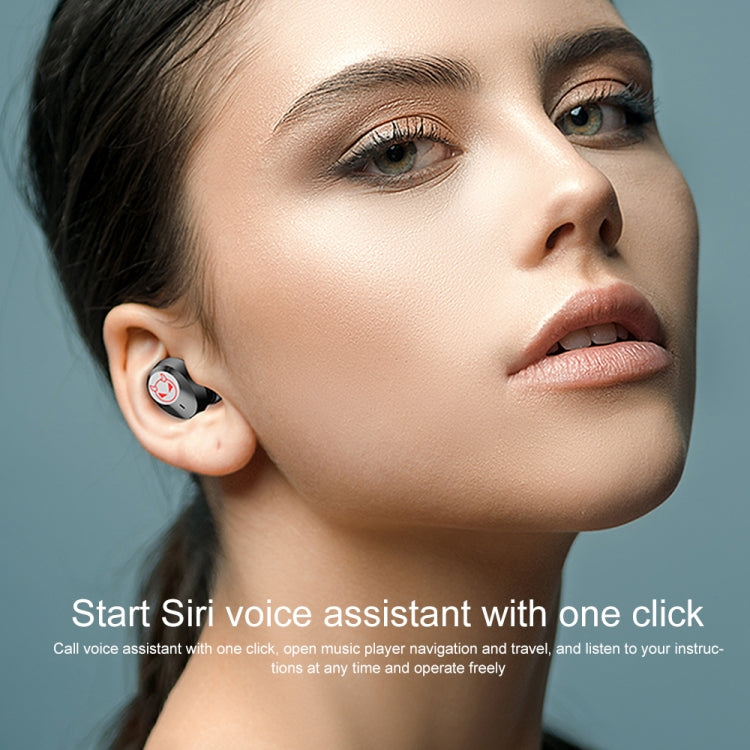 M23 Little Devil Pattern Intelligent Noise Reduction Touch Bluetooth Earphone with Three-screen Battery Display & Mirror Charging Box, Support HD Call & Siri (Black) - Bluetooth Earphone by PMC TechLife | Online Shopping South Africa | PMC TechLife