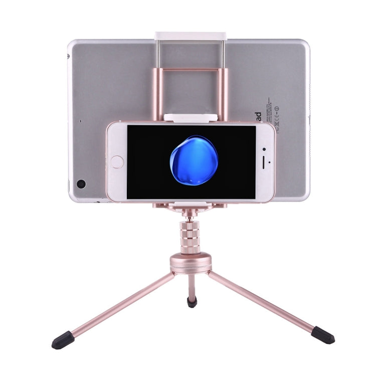 Multi-function Aluminum Alloy Tripod Mount Holder Stand , for iPad, iPhone, Samsung, Lenovo, Sony and other Smartphones & Tablets & Digital Cameras(Rose Gold) - free shipping - PMC TechLife - Order now!