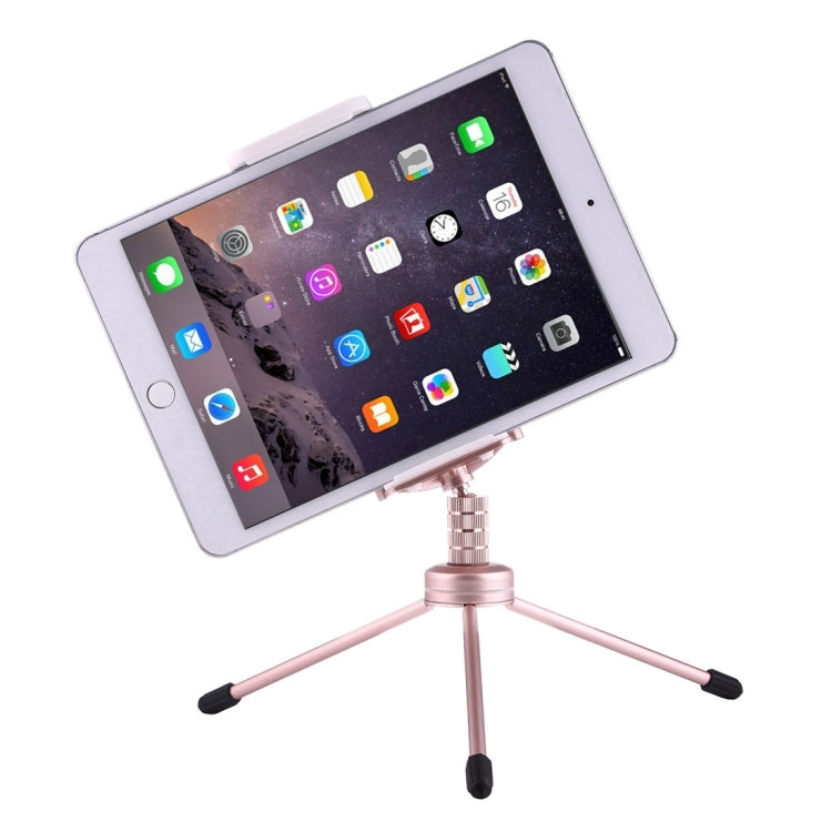 Multi-function Aluminum Alloy Tripod Mount Holder Stand , for iPad, iPhone, Samsung, Lenovo, Sony and other Smartphones & Tablets & Digital Cameras(Rose Gold) - free shipping - PMC TechLife - Order now!