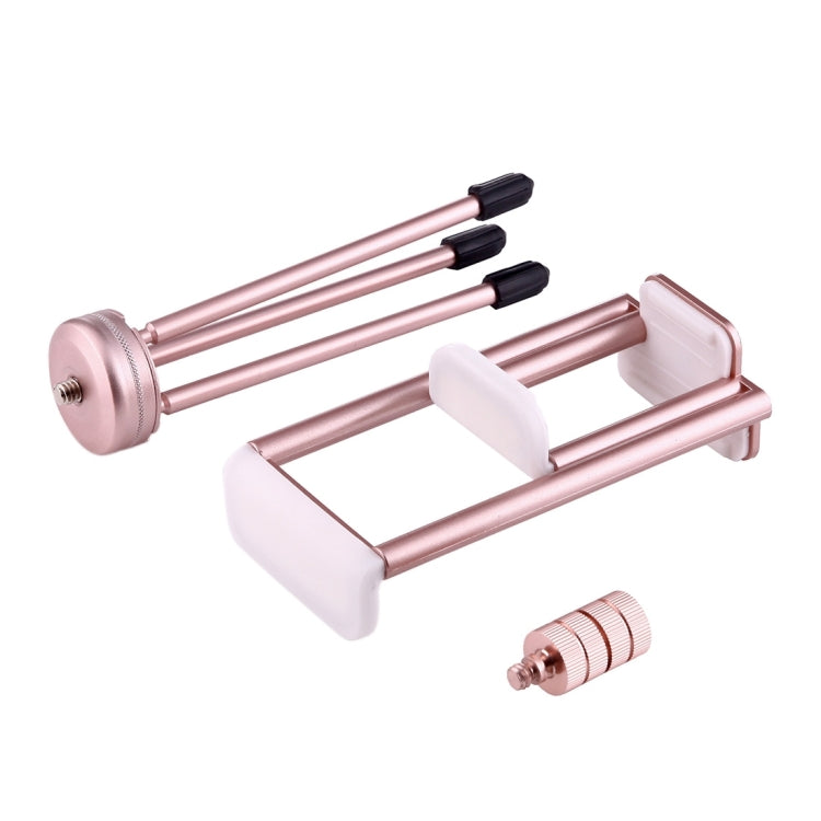 Multi-function Aluminum Alloy Tripod Mount Holder Stand , for iPad, iPhone, Samsung, Lenovo, Sony and other Smartphones & Tablets & Digital Cameras(Rose Gold) - free shipping - PMC TechLife - Order now!