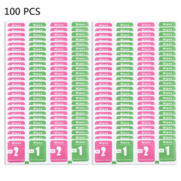 100 PCS Dry-Wet Wipes Screen Protectors Accessories Alcohol for Pad Mobile Phone Watch Screen Cleaning Cloth - Others by DIYLooks | Online Shopping South Africa | PMC TechLife