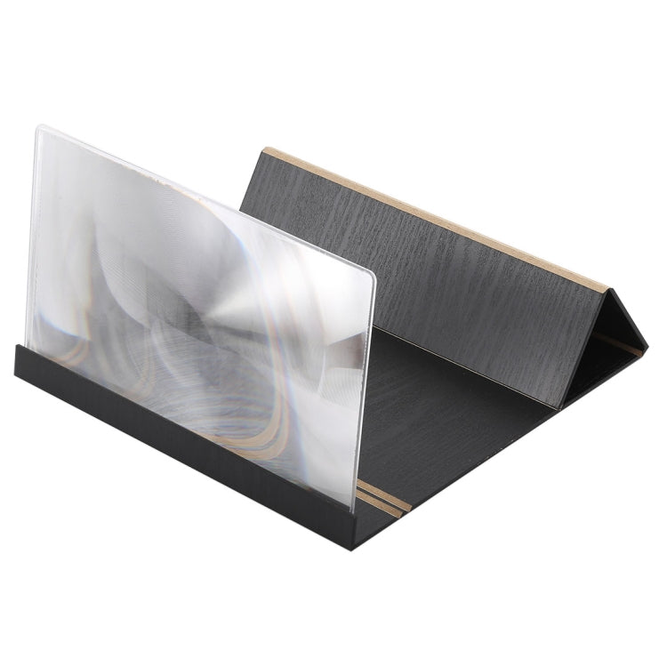 12.0 inch Universal Foldable Portable Wood + Organic Glass Eyeshield 3D Video Mobile Phone Screen Magnifier Bracket Enlarge with Holder for All Smartphones, Size: 260*190*8mm - Screen Magnifier by PMC TechLife | Online Shopping South Africa | PMC TechLife