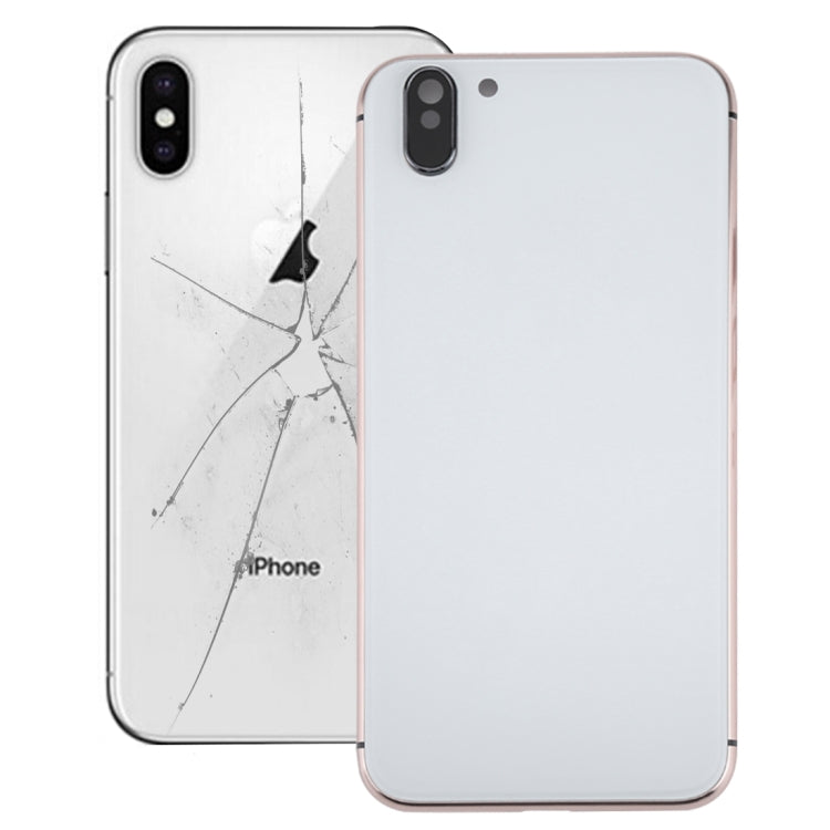 5 in 1 Full Assembly Metal Housing Cover with Appearance Imitation of iX for iPhone 6, Including Back Cover & Card Tray & Volume Control Key & Power Button & Mute Switch Vibrator Key, No Headphone Jack (Gold+White) - free shipping - PMC TechLife - Order now!