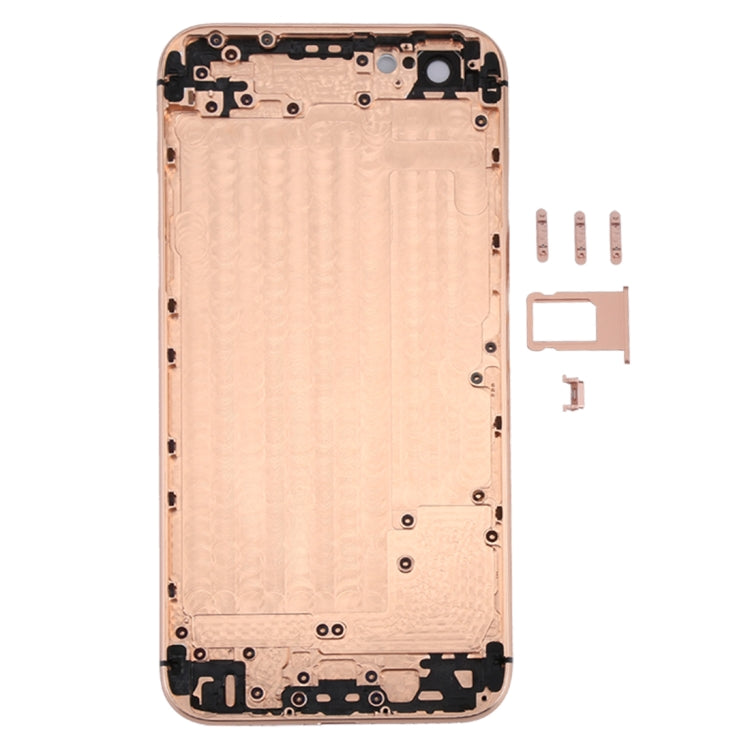 5 in 1 Full Assembly Metal Housing Cover with Appearance Imitation of iX for iPhone 6, Including Back Cover & Card Tray & Volume Control Key & Power Button & Mute Switch Vibrator Key, No Headphone Jack (Gold+White) - free shipping - PMC TechLife - Order now!