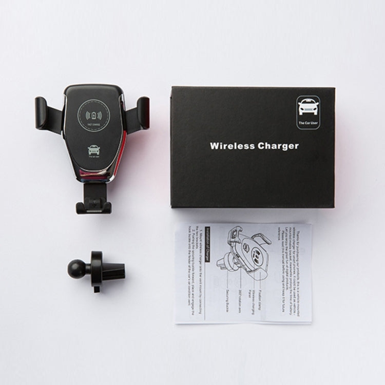 C6 Gravity Induction Car Qi Wireless Charger Fast Charging Air Vent Phone Holder(Black) - Car Holders by PMC TechLife | Online Shopping South Africa | PMC TechLife