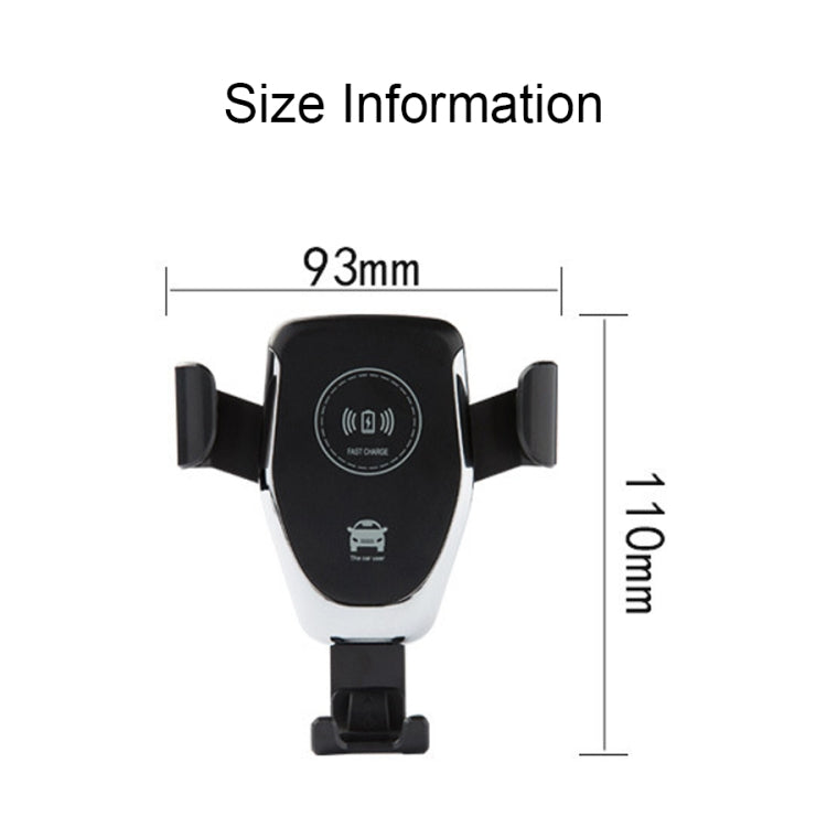 C6 Gravity Induction Car Qi Wireless Charger Fast Charging Air Vent Phone Holder(Black) - Car Holders by PMC TechLife | Online Shopping South Africa | PMC TechLife