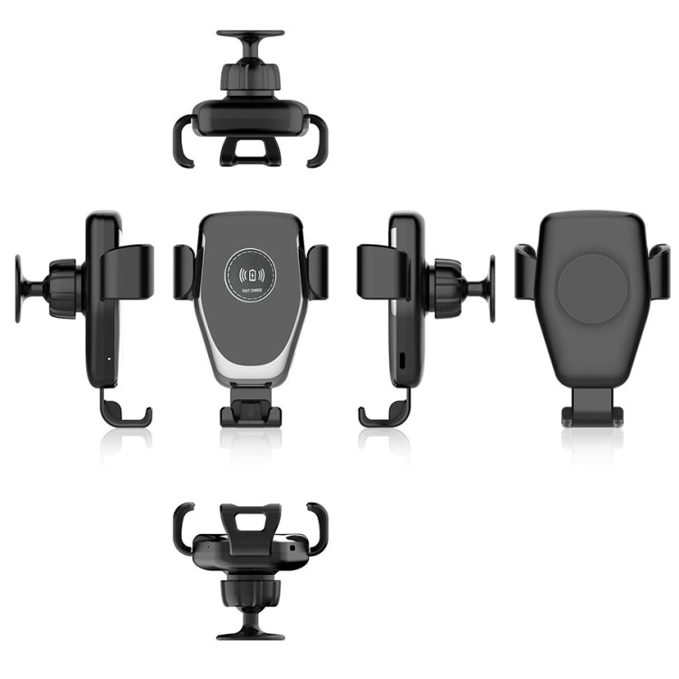 C6 Gravity Induction Car Qi Wireless Charger Fast Charging Air Vent Phone Holder(Black) - Car Holders by PMC TechLife | Online Shopping South Africa | PMC TechLife