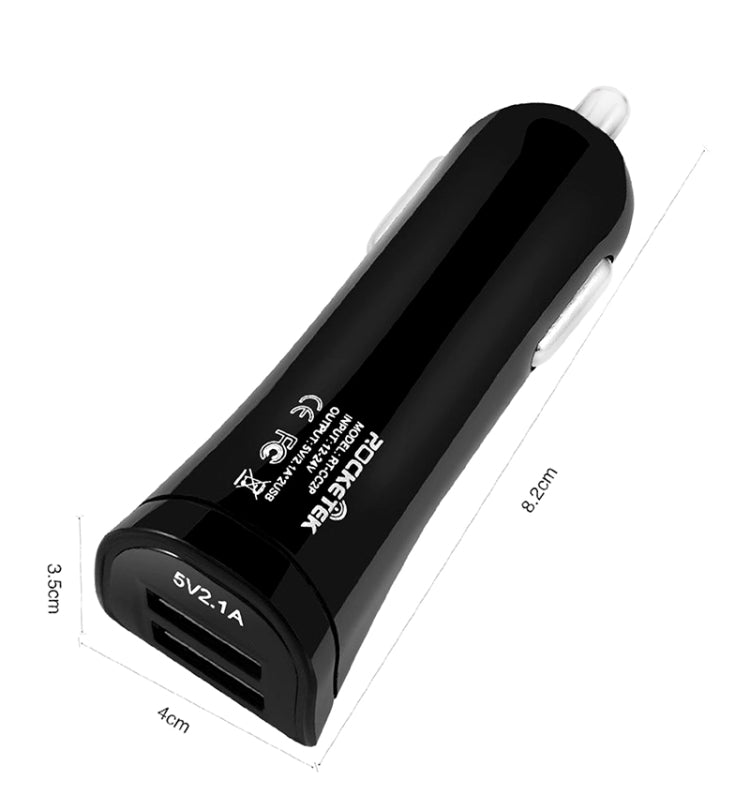ROCKETEK CC2P DC 5V 4.2A Dual USB Smart Car Charger - Car Charger by ROCKETEK | Online Shopping South Africa | PMC TechLife | Buy Now Pay Later Mobicred