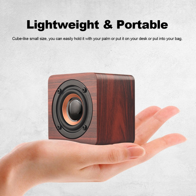 Q1 Wooden Mini Portable Mega Bass Wireless Bluetooth Speaker(Red) - Mini Speaker by PMC TechLife | Online Shopping South Africa | PMC TechLife