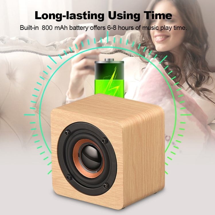 Q1 Wooden Mini Portable Mega Bass Wireless Bluetooth Speaker(Red) - Mini Speaker by PMC TechLife | Online Shopping South Africa | PMC TechLife