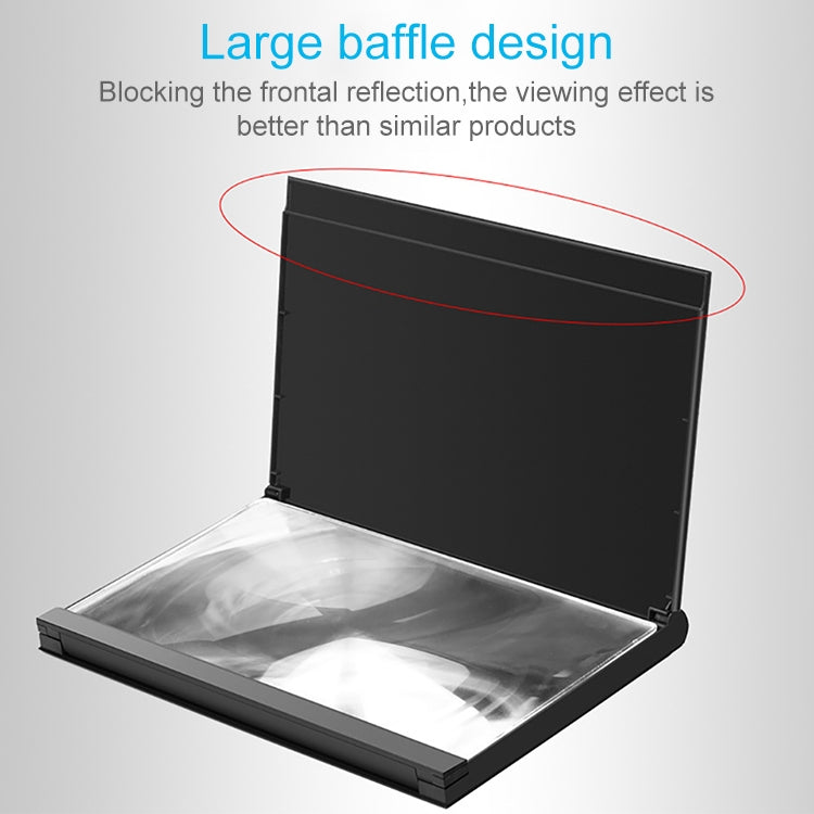 F18 12 inch Rotatable Folding Universal Mobile Phone Screen Amplifier HD Video Amplifier with Block Light Card, Book Shape Version(Blue) - Screen Magnifier by PMC TechLife | Online Shopping South Africa | PMC TechLife