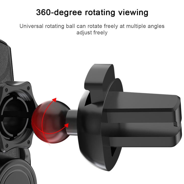 Q2 15W Universal Rotation Infrared Induction Magnetic Car Wireless Charging Mobile Phone Holder with Micro USB + 8 Pin + Type-C / USB-C Magnetic Connector(Black) - free shipping - PMC TechLife - Order now!
