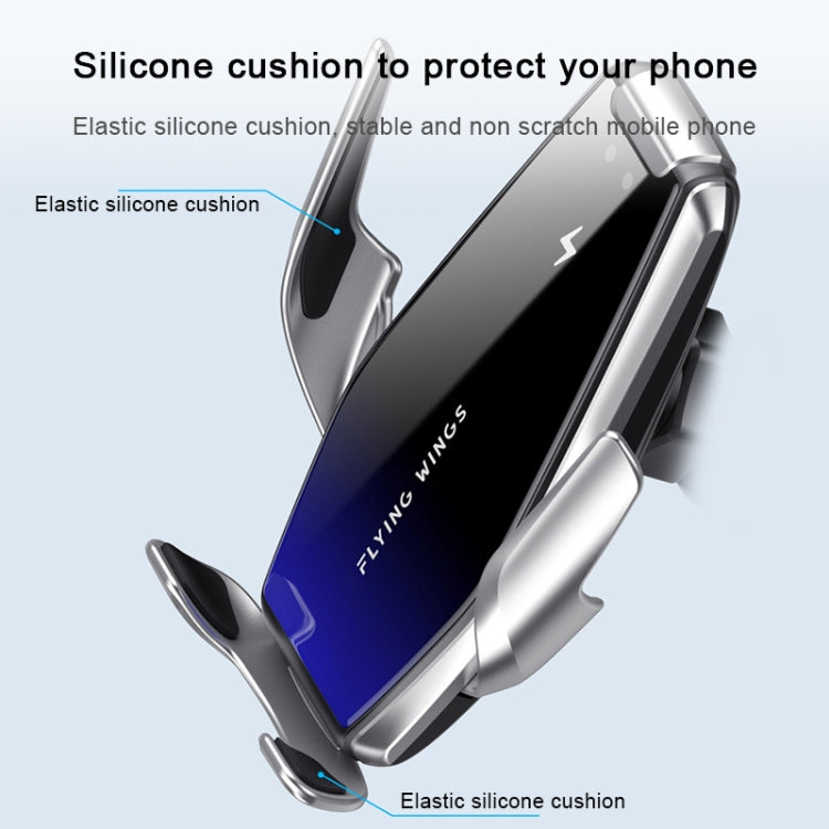 S7 15W QI 360 Degree Rotatable Infrared Induction Car Air Outlet Wireless Charging Mobile Phone Holder for 4.0-6.5 inch Mobile Phones(Silver) - free shipping - PMC TechLife - Order now!