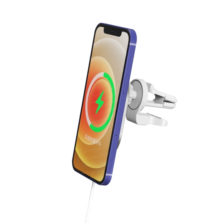 X19 Magsafe Car Air Outlet Vent Mount Clamp Holder 15W Fast Charging Qi Magnetic Wireless Charger(Black) - free shipping - PMC TechLife - Order now!