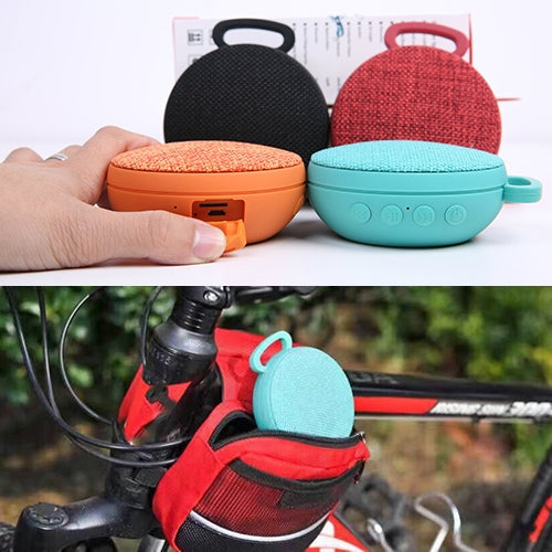 A01L Cloth Texture Round Portable Mini Bluetooth Speaker, Support Hands-free Call & TF Card(Red) - Mini Speaker by PMC TechLife | Online Shopping South Africa | PMC TechLife