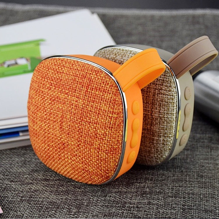 X25new Cloth Texture Square Portable Mini Bluetooth Speaker, Support Hands-free Call & TF Card & AUX(Orange) - Mini Speaker by PMC TechLife | Online Shopping South Africa | PMC TechLife