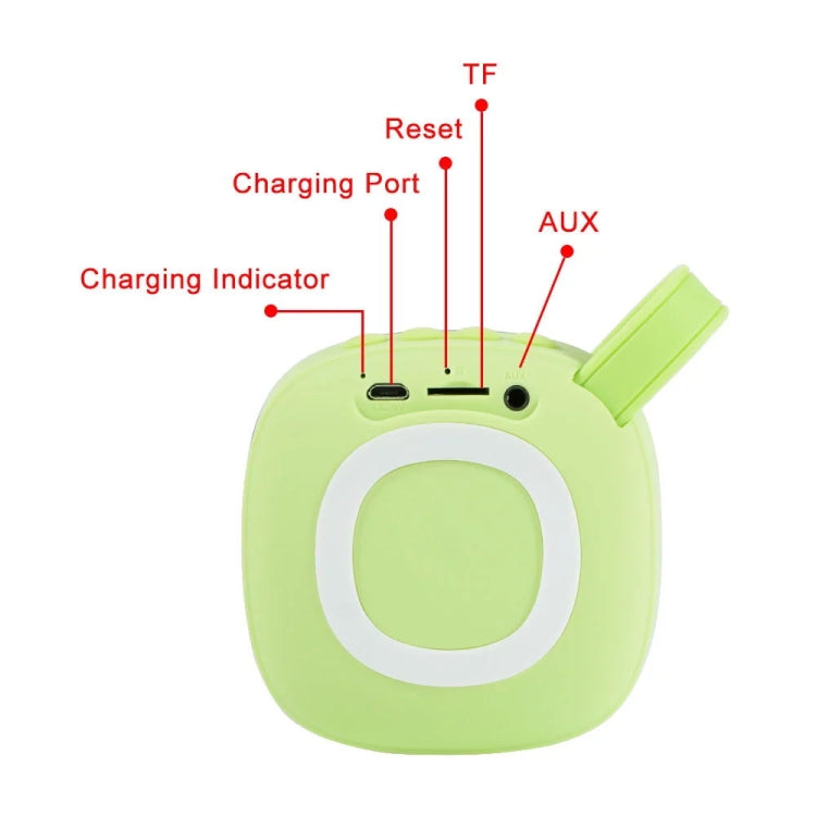 X25new Cloth Texture Square Portable Mini Bluetooth Speaker, Support Hands-free Call & TF Card & AUX(Green) - Mini Speaker by PMC TechLife | Online Shopping South Africa | PMC TechLife