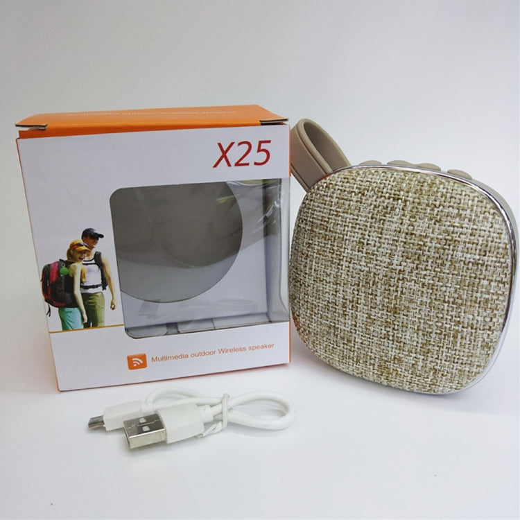 X25new Cloth Texture Square Portable Mini Bluetooth Speaker, Support Hands-free Call & TF Card & AUX(Green) - Mini Speaker by PMC TechLife | Online Shopping South Africa | PMC TechLife