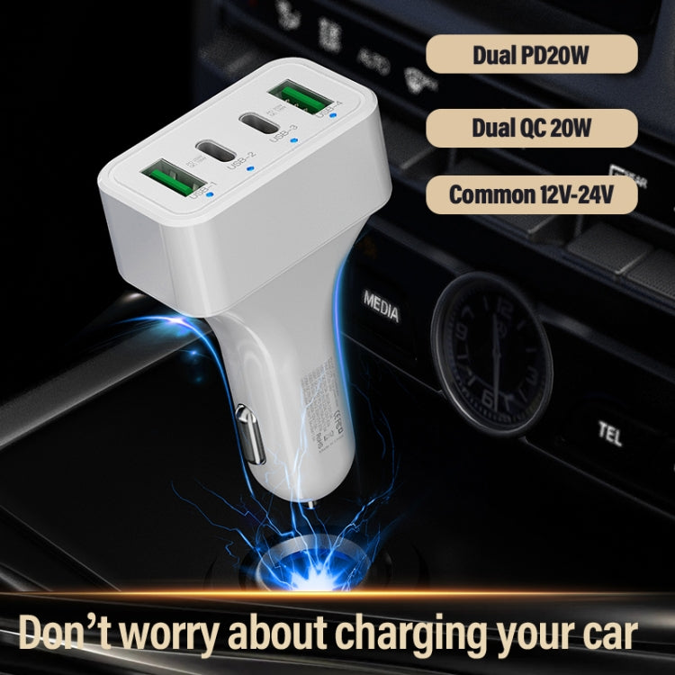 WLX-K26 40W Dual PD + Dual QC Multi-function Car Charger - Car Charger by PMC TechLife | Online Shopping South Africa | PMC TechLife