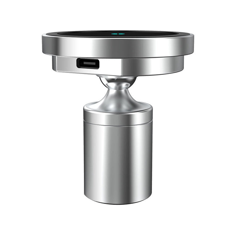 12PRO 15W Aluminum Alloy MagSafe Magnetic Car Wireless Charger Mobile Phone Holder (Silver) - Wireless Charger Holders by PMC TechLife | Online Shopping South Africa | PMC TechLife