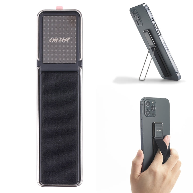cmzwt CPS-030 Adjustable Folding Magnetic Mobile Phone Holder Bracket with Grip (Black) - Hand-Sticking Bracket by PMC TechLife | Online Shopping South Africa | PMC TechLife