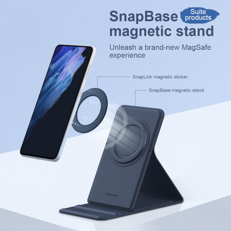 NILLKIN Skin-friendly Version Magsafe Ring Magnetic Mobile Phone Holder Set(Black) - Desktop Holder by NILLKIN | Online Shopping South Africa | PMC TechLife | Buy Now Pay Later Mobicred
