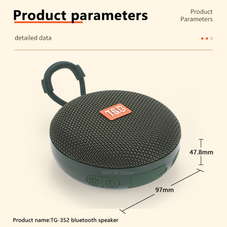 T&G TG352 Outdoor Portable Riding Wireless Bluetooth Speaker TWS Stereo Subwoofer, Support Handsfree Call / FM / TF(Grey) - Mini Speaker by T&G | Online Shopping South Africa | PMC TechLife | Buy Now Pay Later Mobicred