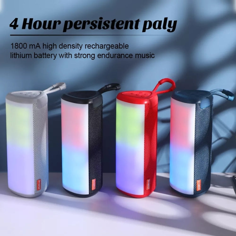 T&G TG357 Portable Wireless Bluetooth Speaker Outdoor Subwoofer with RGB Colorful Light & TWS(Grey) - Desktop Speaker by T&G | Online Shopping South Africa | PMC TechLife | Buy Now Pay Later Mobicred