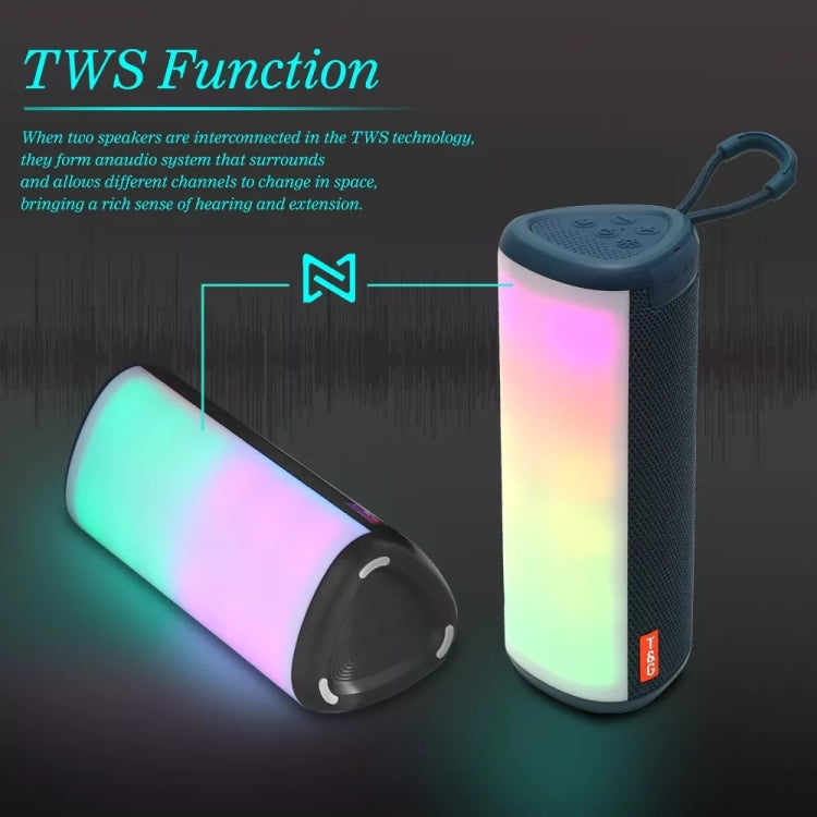 T&G TG357 Portable Wireless Bluetooth Speaker Outdoor Subwoofer with RGB Colorful Light & TWS(Black) - Desktop Speaker by T&G | Online Shopping South Africa | PMC TechLife | Buy Now Pay Later Mobicred