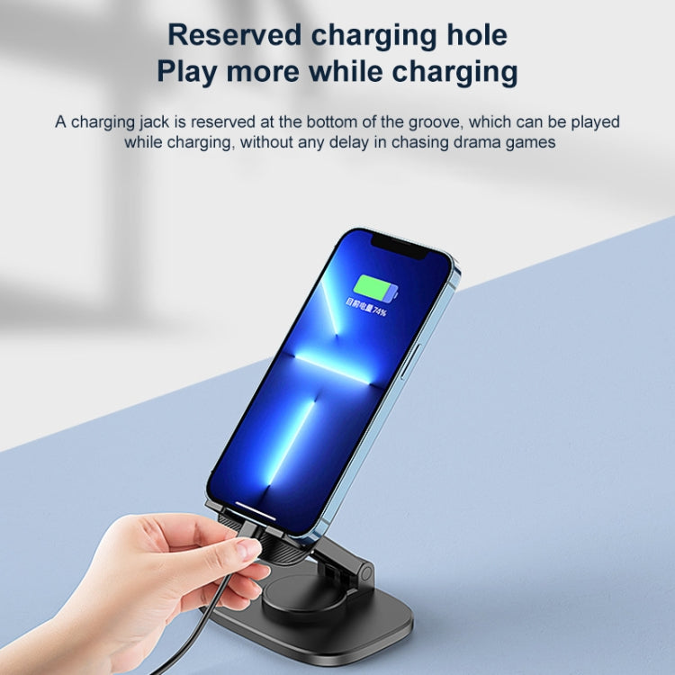 FD5 B028 Foldable Rotating Desktop Phone Tablet Holder (Black) - Desktop Holder by PMC TechLife | Online Shopping South Africa | PMC TechLife