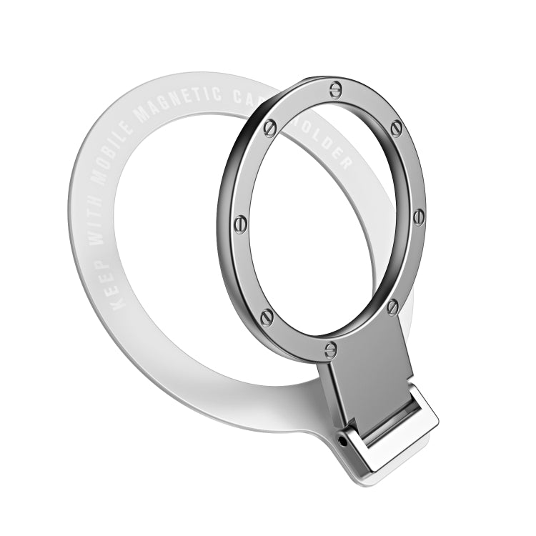 Ultra-thin Metal Phone Holder (White) - Ring Holder by PMC TechLife | Online Shopping South Africa | PMC TechLife