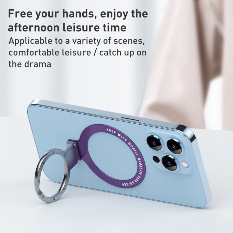 Ultra-thin Metal Phone Holder (Purple) - Ring Holder by PMC TechLife | Online Shopping South Africa | PMC TechLife