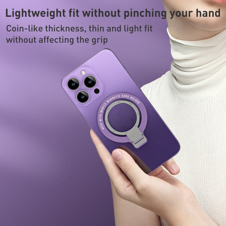 Ultra-thin Metal Phone Holder (Purple) - Ring Holder by PMC TechLife | Online Shopping South Africa | PMC TechLife