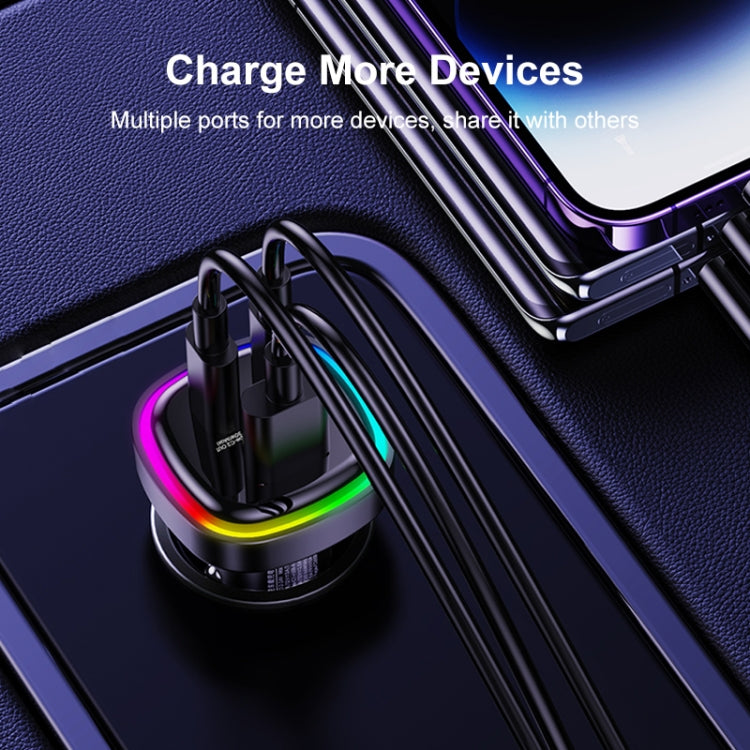 REMAX RCC330 Earl Series 3 in 1 Car 66W PD Fast Charger with Indicator Light - free shipping - PMC TechLife - Order now!