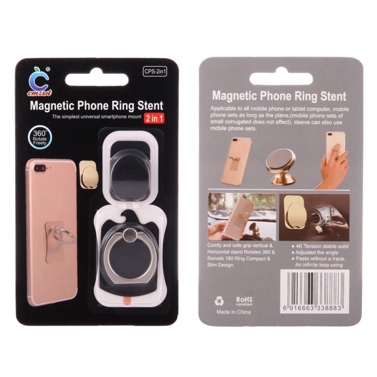 Cmzact CPS-2in1 2 in 1 Eagle Shape 360 Degrees Rotation Magnetic Phone Ring Stent Car Hook Mount - Ring Holder by PMC TechLife | Online Shopping South Africa | PMC TechLife