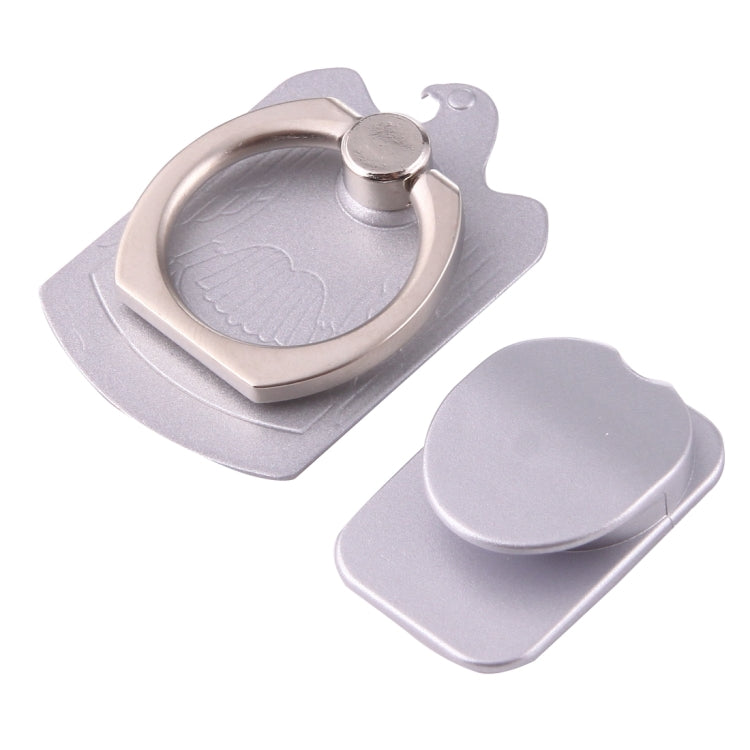 Cmzact CPS-2in1 2 in 1 Eagle Shape 360 Degrees Rotation Magnetic Phone Ring Stent Car Hook Mount(Silver) - Ring Holder by PMC TechLife | Online Shopping South Africa | PMC TechLife