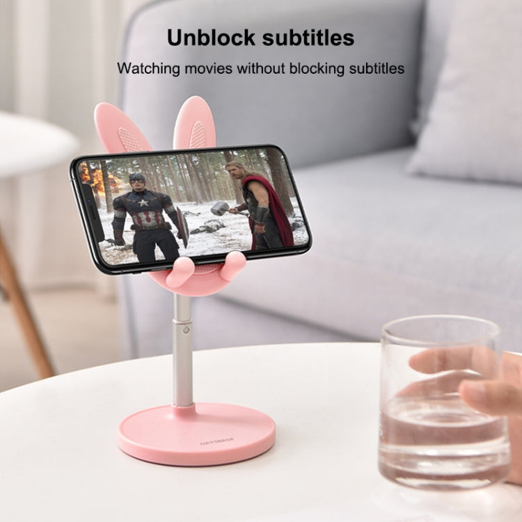 03247 Rabbit Retractable Phone Lazy Bracket Foldable Desktop Holder(Pink) - Desktop Holder by PMC TechLife | Online Shopping South Africa | PMC TechLife
