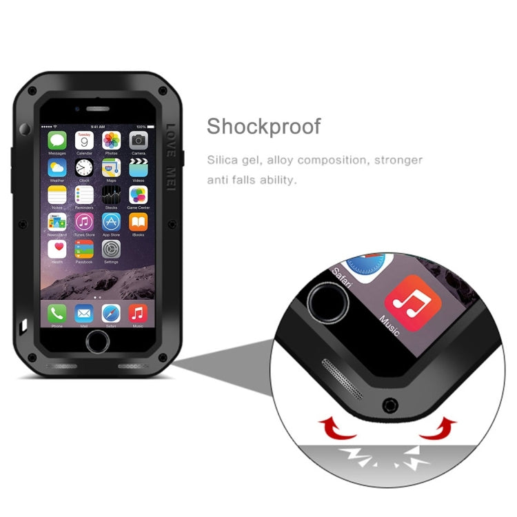 LOVE MEI for  iPhone 7 Professional and Powerful Dustproof Shockproof Anti-slip Metal Protective Case(Black) - More iPhone Cases by LOVE MEI | Online Shopping South Africa | PMC TechLife | Buy Now Pay Later Mobicred