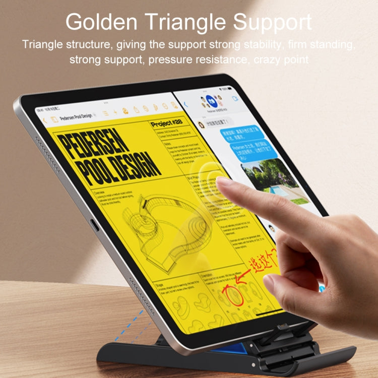 USAMS US-ZJ073 Retractable Folding Desktop Tablet Phone Holder (Black) - free shipping - PMC TechLife - Order now!