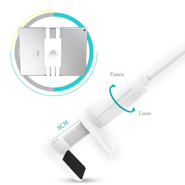 UBN-30 Classic Style Universal 360 Degrees Rotating Detachable Two-stage Lazy Bracket Mobile Phone / Tablet Desktop Bracket with Bilateral Pull Chuck (White) - free shipping - PMC TechLife - Order now!