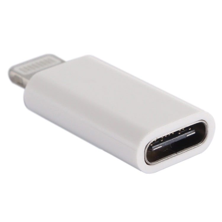 ENKAY Hat-Prince HC-6 Mini ABS USB-C / Type-C 3.1 to 8 Pin Port Connector Adapter(White) - Converter & Adapter by ENKAY | Online Shopping South Africa | PMC TechLife | Buy Now Pay Later Mobicred