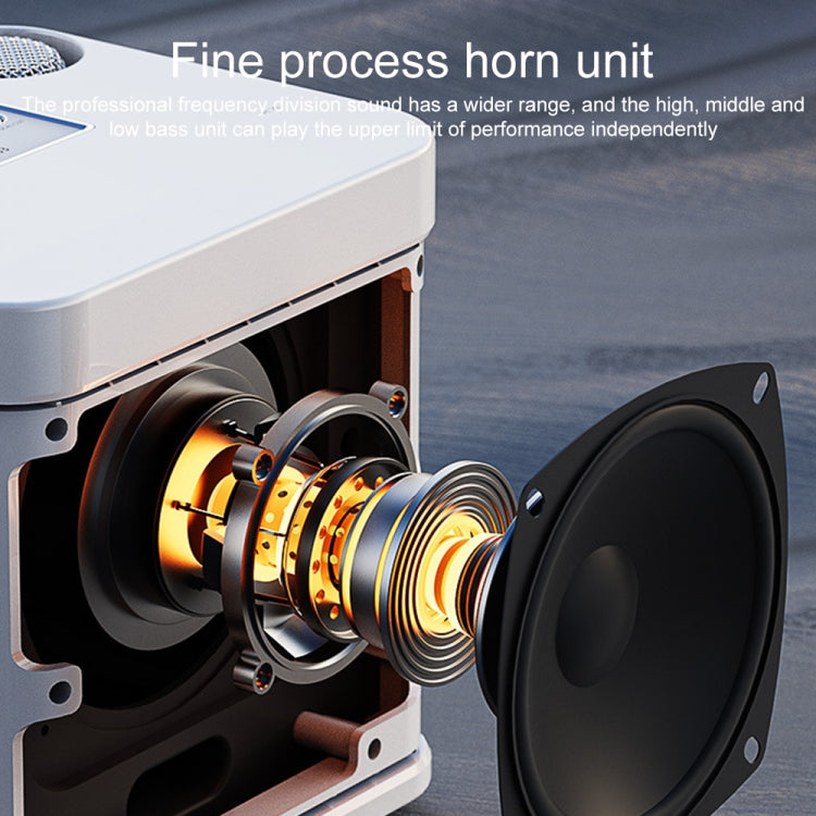 YS-203 Bluetooth Karaoke Speaker Wireless Microphone(Silver) - Microphone by PMC TechLife | Online Shopping South Africa | PMC TechLife